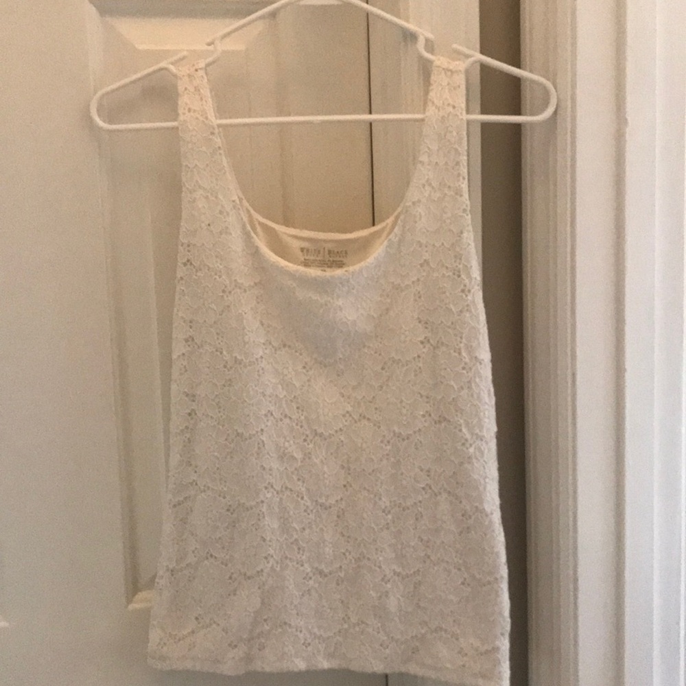 White tank, lace